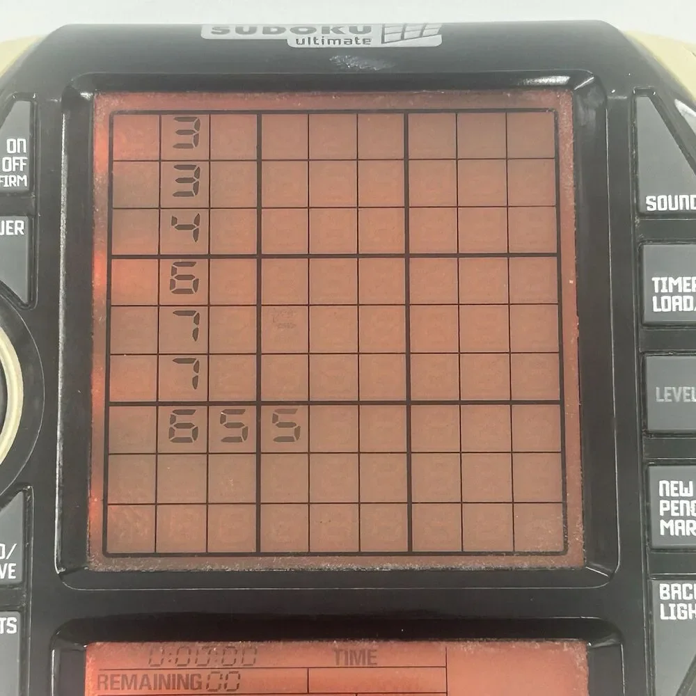 Sudoku Ultimate Electronic Handheld Game W/ Orange Backlight Fast Shipping